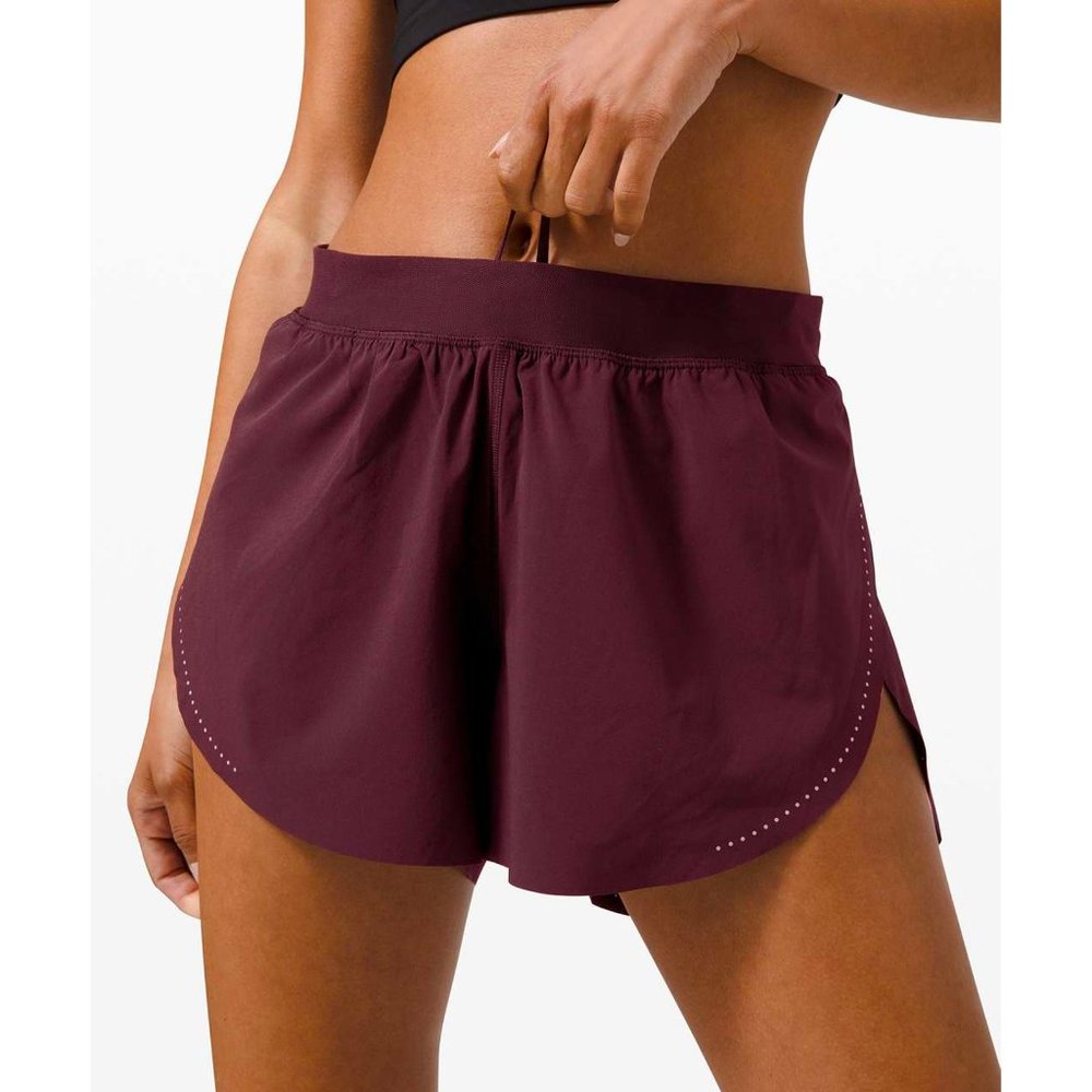 Lululemon Find Your Pace Shorts- 3" Lined- Cassis- Size 8